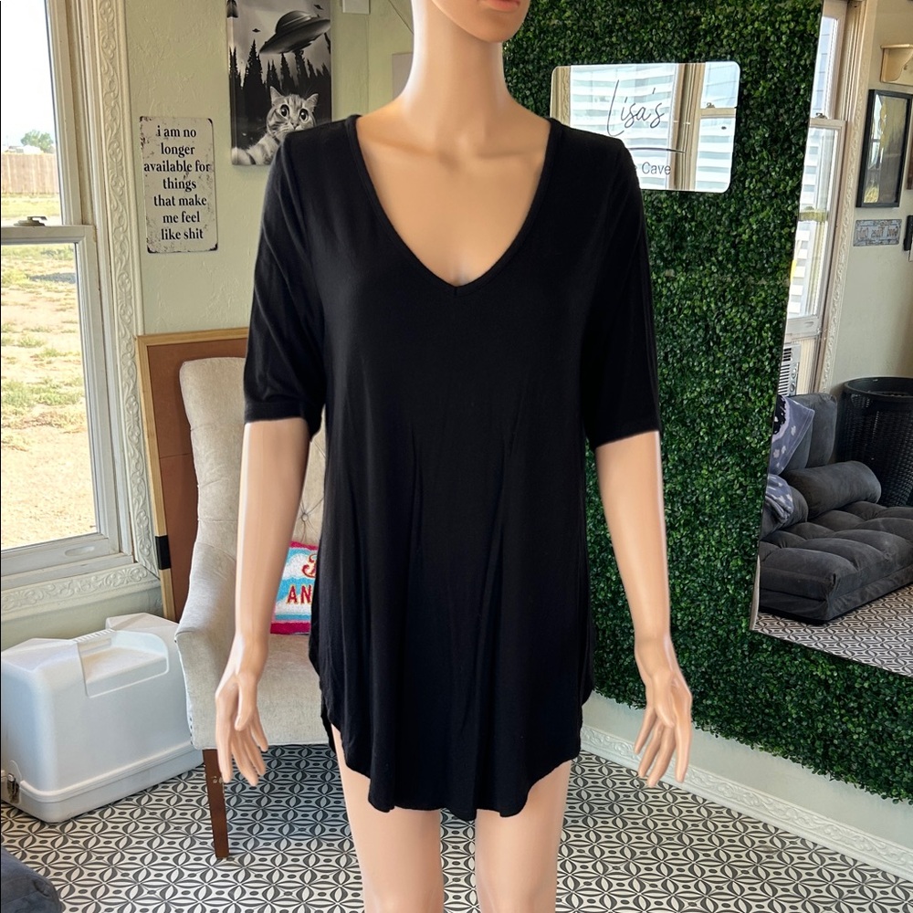 Torrid Black V-Neck Top
